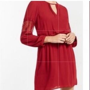Express Long Sleeve Red Dress Size: M